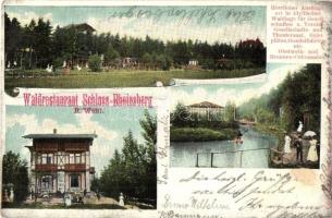 1903 Markkleeberg (b. Leipzig), Bad Gautzsch und Schweizerhaus / Swiss house, chalet, tourist home and restaurant, rowing boat (EK)