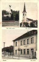 Deáki, Diakovce; Református templom, iskola és hősök szobra / Calvinist church, school and heroes monument (EK)