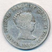 Spanyolország 1848CL 4R Ag II. Izabella (5,15g) T:2 Spain 1848CL 4 Real Ag Isabel II (5,15g) C:XF Krause KM#519.2
