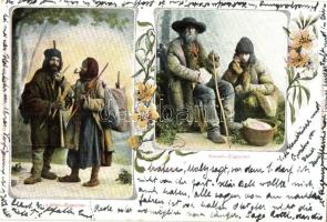 1906 Löffel-Zigeuner, Kessel-Zigeuner. Verlag Karl Graef / Gypsy folklore, Art Nouveau