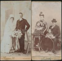 cca 1902 Keményhátú műtermi fotók,7 db, különböző műtermekből, Salgó Sándor, Sinayberger, 16×11 és 2...