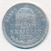 1870GYF 20kr Ag "Váltó Pénz" T:1-,2 ph.
Adamo M11.1