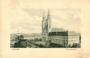 1912 Zombor, Sombor; Szabadság tér, templom. W.L. Bp. 3733. / square, church (fl)