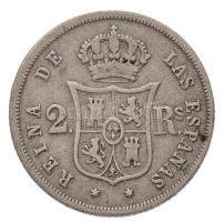 Spanyolország 1859. 2R Ag "II. Izabella" T:2-,3
Spain 1859. 2 Reales Ag "Isabel II&q...