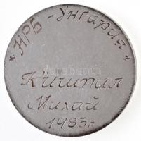 Bulgária 1983. "Bolgár Filatelisták Egyesülete" fém emlékérem (46mm) T:2(eredetileg PP) ph...