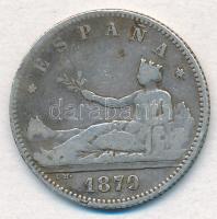 Spanyolország 1870SN-M 1P Ag (4,46g) T:3 karc. Spain 1870SN-M 1 Peseta Ag (4,46g) C:F scratch Krause KM#653