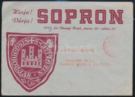 1962 Hívja! Várja! Sopron - Ünnepi Hetek fejléces boríték