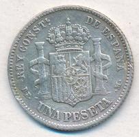 Spanyolország 1876DE-M 1P Ag "XII. Alfonz" (4,88g) T:2- kis ph.
Spain 1876DE-M 1 Peseta A...