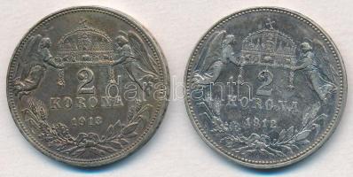 1912KB-1913KB 2K Ag "Ferenc József" (2xklf) T:2 patina
Adamo K6