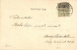 1904 Kolozsvár, Cluj; Mátyás király tér a szoborral, üzletek / Mathias Rex statue, shops