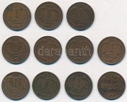 Ausztria 1895-1915. 1h Br (11xklf) T:2
Austria 1895-1915. 1 Heller Br (11xdiff) C:XF