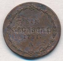 Csehország / Történelmi tartomány 1781A 1G Cu T:2-
Bohemia 1781A 1 Groeschl Cu C:VF