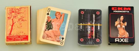 2 pakli erotikus francia kártya, eredeti dobozában
