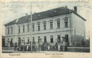 Nagyenyed, Aiud; Állami elemi fiú iskola, gyerekek. Kiadja Winkler János / boys school, children