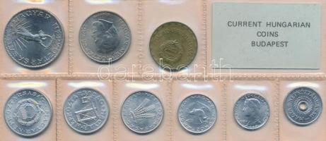 1980. 2f-10Ft (9xklf) érmés forgalmi sor fóliatokban T:1 Adamo FO13