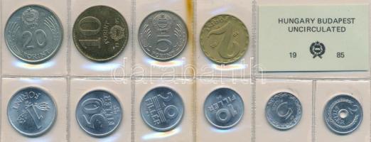 1985. 2f-20Ft (10xklf) érmés forgalmi sor fóliatokban T:1 Adamo FO18