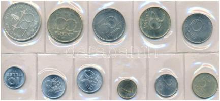 1992. 10f-200Ft 11db klf, forgalmi sor fóliatokban, közte 200ft Ag "MNB" T:BU