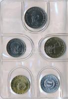 1987. 2f-20Ft (10xklf) forgalmi sor csokoládébarna műbőrtokban T:1