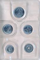 1987. 2f-20Ft (10xklf) forgalmi sor csokoládébarna műbőrtokban T:1