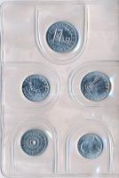 1987. 2f-20Ft (10xklf) forgalmi sor csokoládébarna műbőrtokban T:1