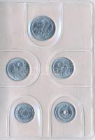 1989. 2f-20Ft 9klf "Magyar Népköztársaság" forgalmi érméi sötétkék műbőrtokban T:1
Adamo ...