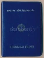 1989. 2f-20Ft 9klf "Magyar Népköztársaság" forgalmi érméi sötétkék műbőrtokban T:1
Adamo ...