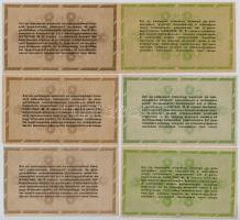 1946. 10.000AP (3x) sorszám nélküli, piros és barna sorszámmal, mindhárom vízjeles papíron + 1946. 5...