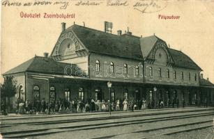 1911 Zsombolya, Hatzfeld, Jimbolia; Pályaudvar, vasútállomás. W. L. Bp. 1995. / Bahnhof / railway station (EB)