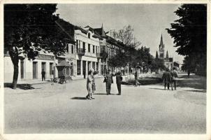 Munkács, Mukacheve, Mukacevo; utcakép, Zipszer (?) Adolf üzlete / street view, shop