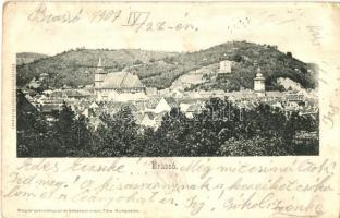 1907 Brassó, Kronstadt, Brasov; látkép. Divald műintézetéből / general view (Rb)