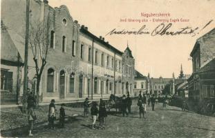 1909 Nagybecskerek, Zrenjanin, Veliki Beckerek; Jenő főherceg utca. W.L. 1006. Schneider János kiadása / Erzherzog Eugen gasse / street