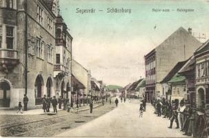 1907 Segesvár, Schässburg, Sighisoara; Bajor utca, üzletek. Kiadja Nagy / Baiergasse / street view, shops (EK)