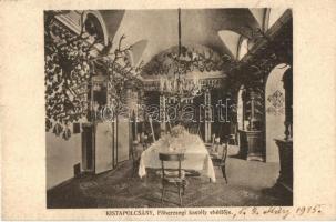 Kistapolcsány, Topolcianky; Főhercegi kastély ebédlője, belső / castle interior, dining room (fl)