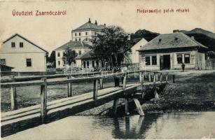 Zsarnóca, Zarnovica; Madarasaljai patak hídja, Vendéglő a Jó baráthoz, étterem. W. L. 350. / creek by Klak, bridge, restaurant (EB)