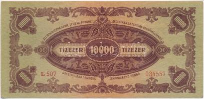 1945. 10.000P mindkettő betűhibás "MNB" bélyeggel T:III szép papír