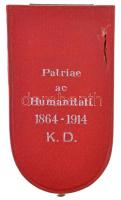 1914. "A Vörös Kereszt II. Osztályú Díszjelvénye hadidíszítménnyel" Ag, zománcozott kitünt...