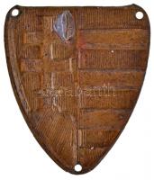 ~1947. Kossuth-címeres réz felvarró? Rajta lyukak rögzítésre (31x35mm) T:2- hátoldalán kis forrasztá...