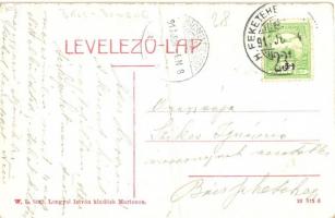 Martonos, Martonosch; Fő tér, Római katolikus templom, szekér. W. L. 6023. Kiadja Lengyel István / m...