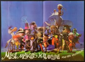1984 Misi Mókus kalandjai, Foky Ottó báb-játékfilmje, plakát, szélén apró szakadással, 39x53 cm