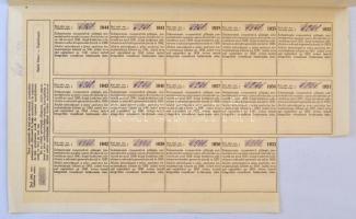 Románia / Kibéd 1930. "Kibéd Községi Hitelszövetkezet" üzletrész-jegye 100L-ről, két nyelv...