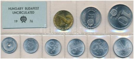 1976. 2f-10Ft (9xklf) érmés forgalmi sor fóliatokban T:1 Adamo FO9