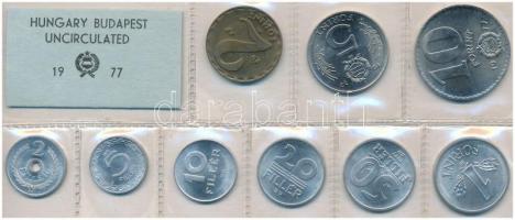 1977. 2f-10Ft (9xklf) érmés forgalmi sor fóliatokban T:1 Adamo FO10