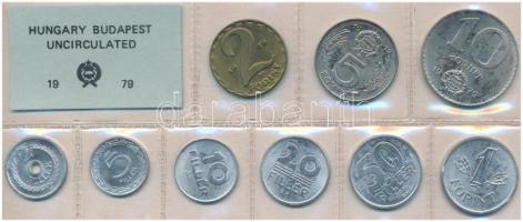 1979. 2f-10Ft (9xklf) érmés forgalmi sor fóliatokban T:1 Adamo FO12