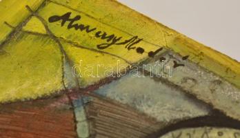 Almássy jelzéssel: Kompozíció. Olaj, farost, 30×20 cm