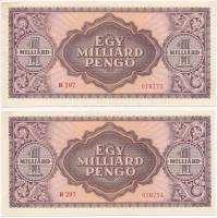 1946. 1.000.000.000P (2x) sorszámkövetők T:I,I-