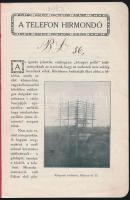 cca 1910 Telefon hírmondó. Bp., cca 1910, Kállai Ármin,13+2 p. Kiadói szecessziós papírborítóban, az...