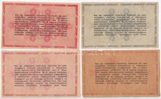 1946. 500.000AP + 100.000AP (3x) mind vízjeles papíron és "amelyekNEK", egyik 100.000AP fo...