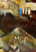 MCP jelzéssel: Itáliai táj. Olaj, vászon, keretben, 60×75 cm