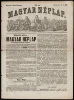 1857 Bp., Magyar Néplap. 1857. dec.16., II. évf. 100 sz. Szerk.: Dr. Szabó Alajos. Pest, Emich Gusztáv, 795-802 p. Az utolsó lapon kis folttal.