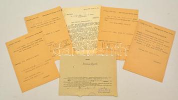 1939-1946 Herczeg Ferenc és Légrády Ottó II. kerületi ingatlanjaival kapcsolatos 5 db okmány és papír-